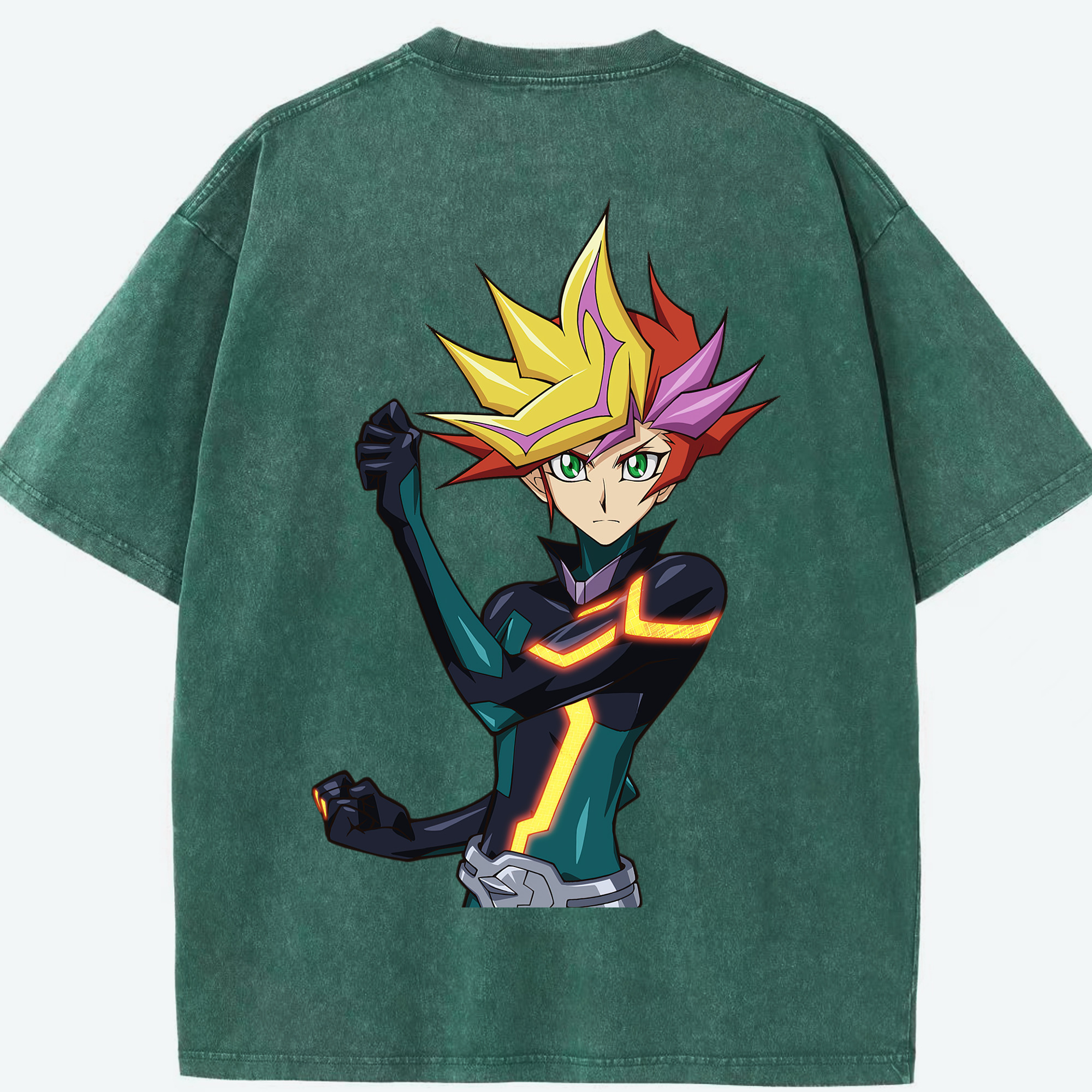 （画像用） 遊☆戯☆王 Yu-Gi-Oh! 綿100% ヴィンテージ風 半袖Tシャツ（背面プリント）